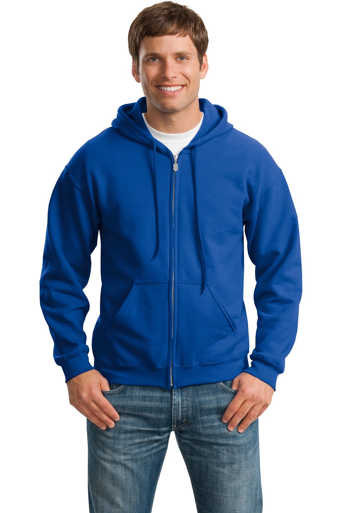 Gildan® Heavy Blend™ Full-Zip Hooded Sweatshirt - Royal - S