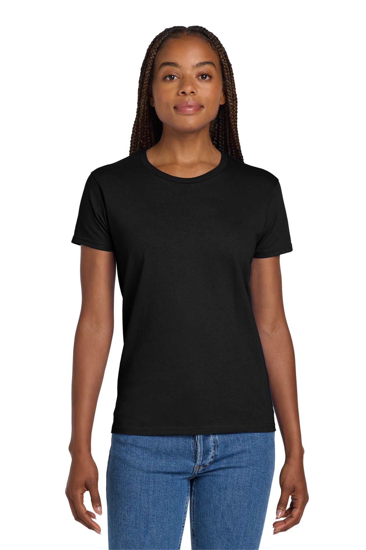 Gildan® Women's Ultra Cotton® 100% US Cotton T-Shirt - Black - XS