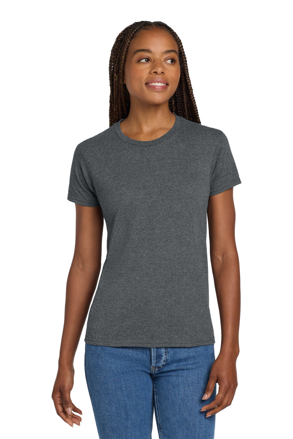 Gildan® Women's Ultra Cotton® 100% US Cotton T-Shirt - Dark Heather - S