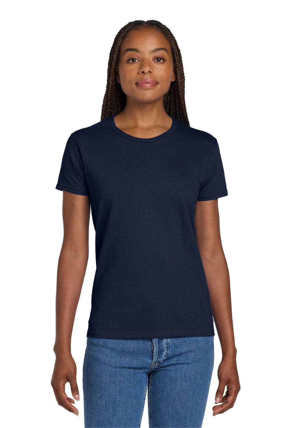 Gildan® Women's Ultra Cotton® 100% US Cotton T-Shirt - Navy - XS
