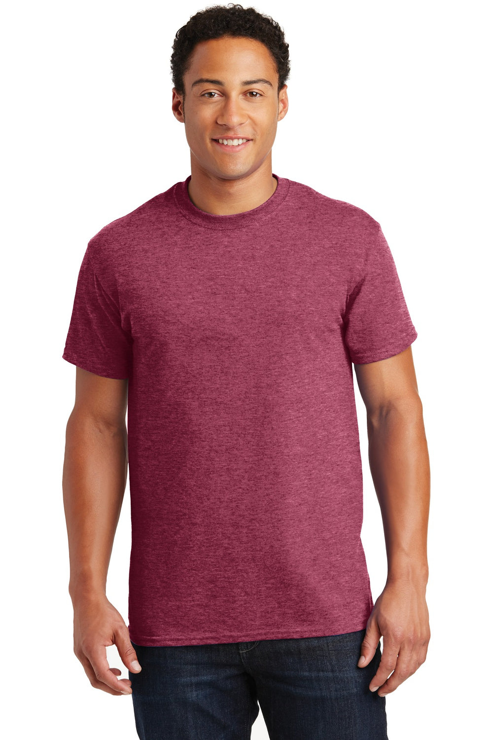 Gildan® Ultra Cotton® 100% US Cotton T-Shirt - Heathered Cardinal - S
