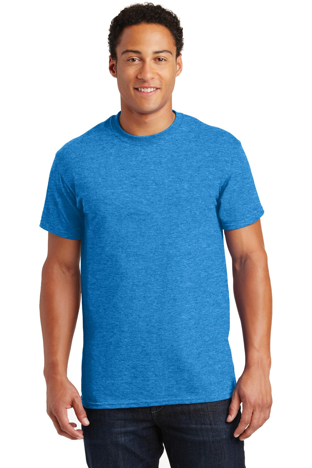 Gildan® Ultra Cotton® 100% US Cotton T-Shirt - Heathered Sapphire - S