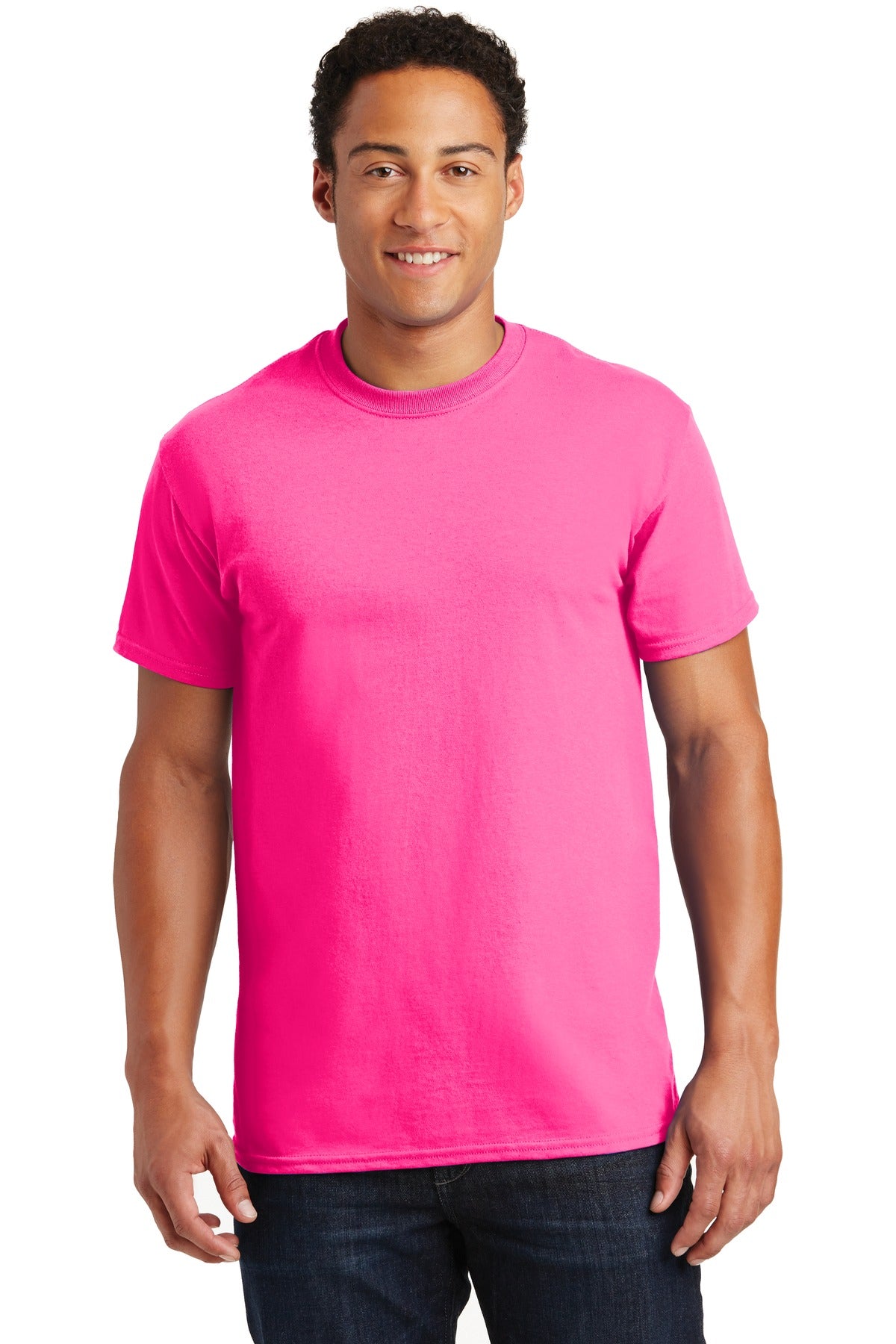 Gildan® Ultra Cotton® 100% US Cotton T-Shirt - Safety Pink - S