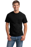 Gildan® Ultra Cotton® 100% US Cotton T-Shirt with Pocket - Black - S