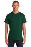 Gildan® Ultra Cotton® 100% US Cotton T-Shirt with Pocket - Forest Green - S