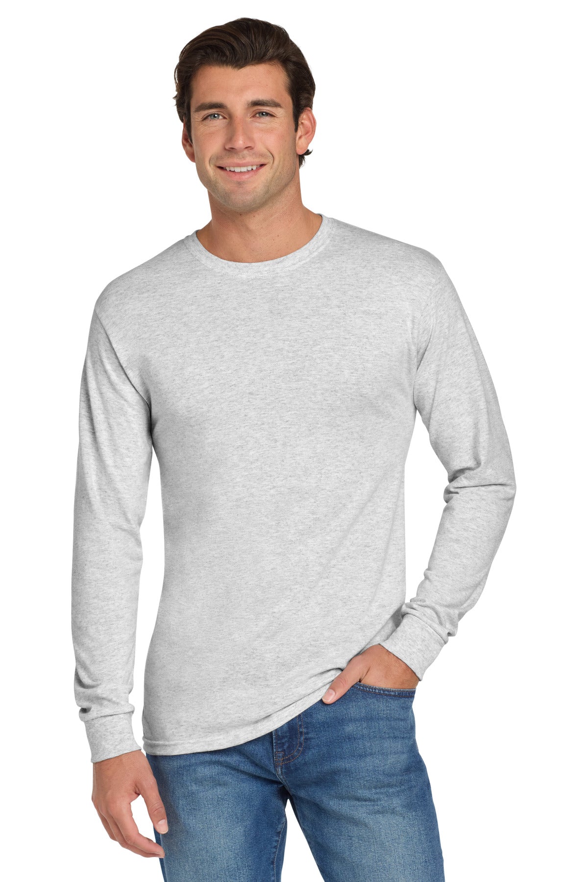 Jerzees® Dri-Power® 50/50 Cotton/Poly Long Sleeve T-Shirt - Ash - S