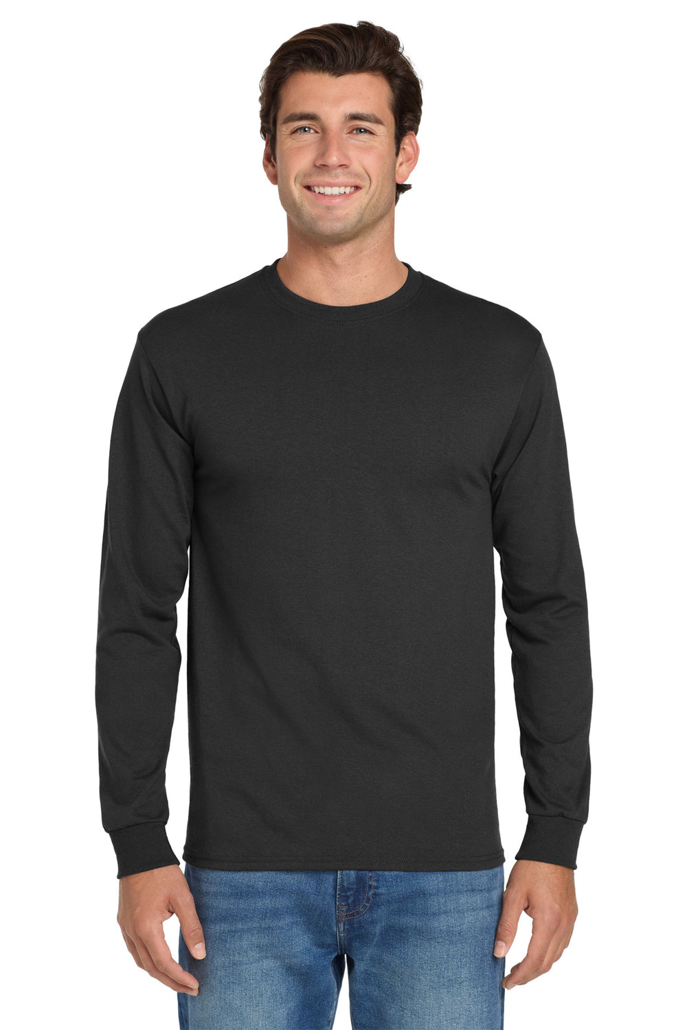Jerzees® Dri-Power® 50/50 Cotton/Poly Long Sleeve T-Shirt - Black - S