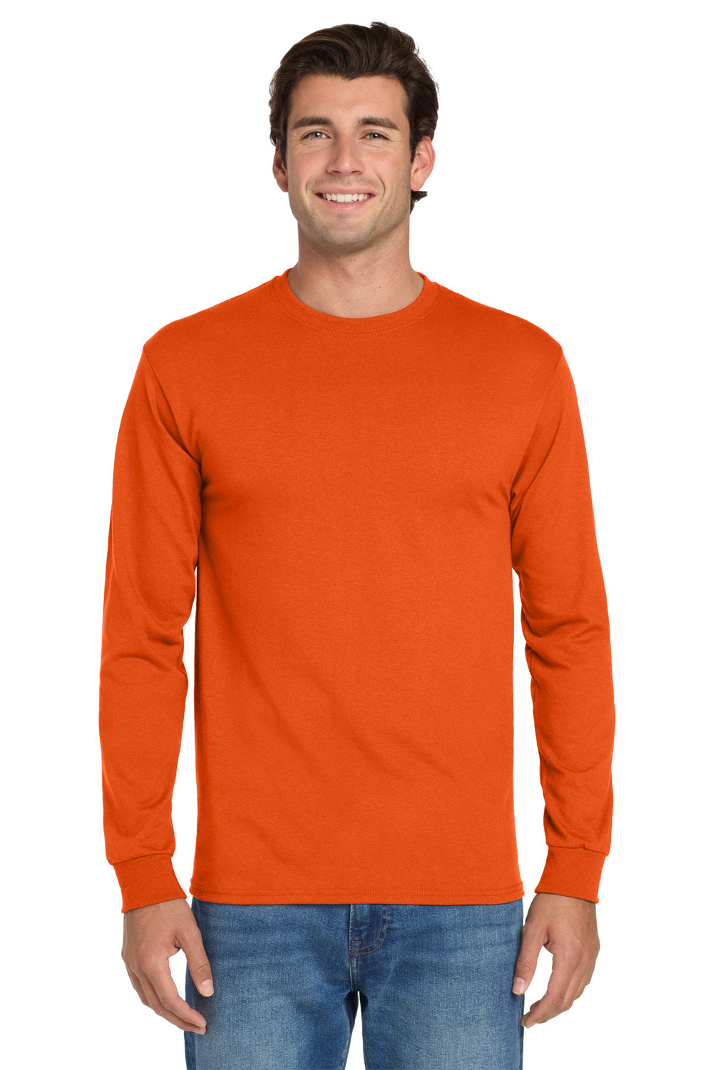 Jerzees® Dri-Power® 50/50 Cotton/Poly Long Sleeve T-Shirt - Burnt Orange - 2XL
