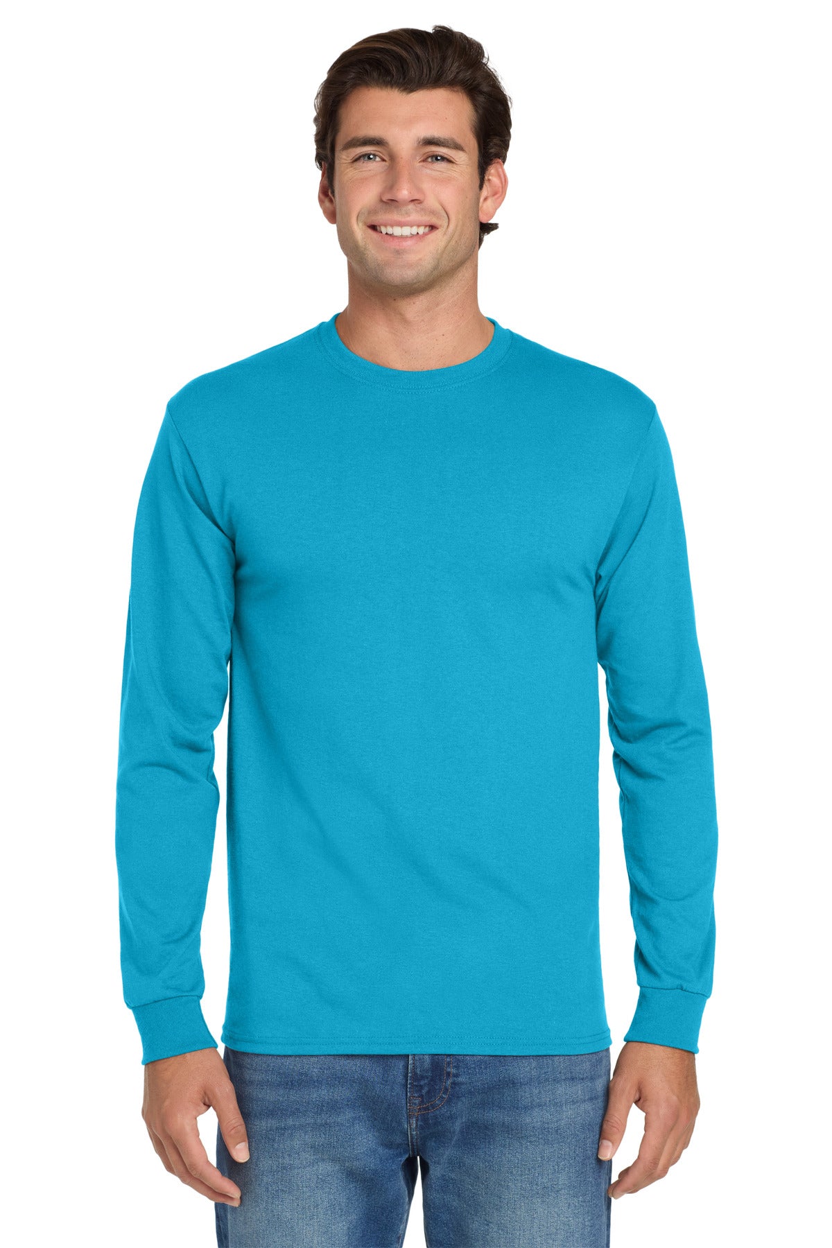 Jerzees® Dri-Power® 50/50 Cotton/Poly Long Sleeve T-Shirt - California Blue - 2XL