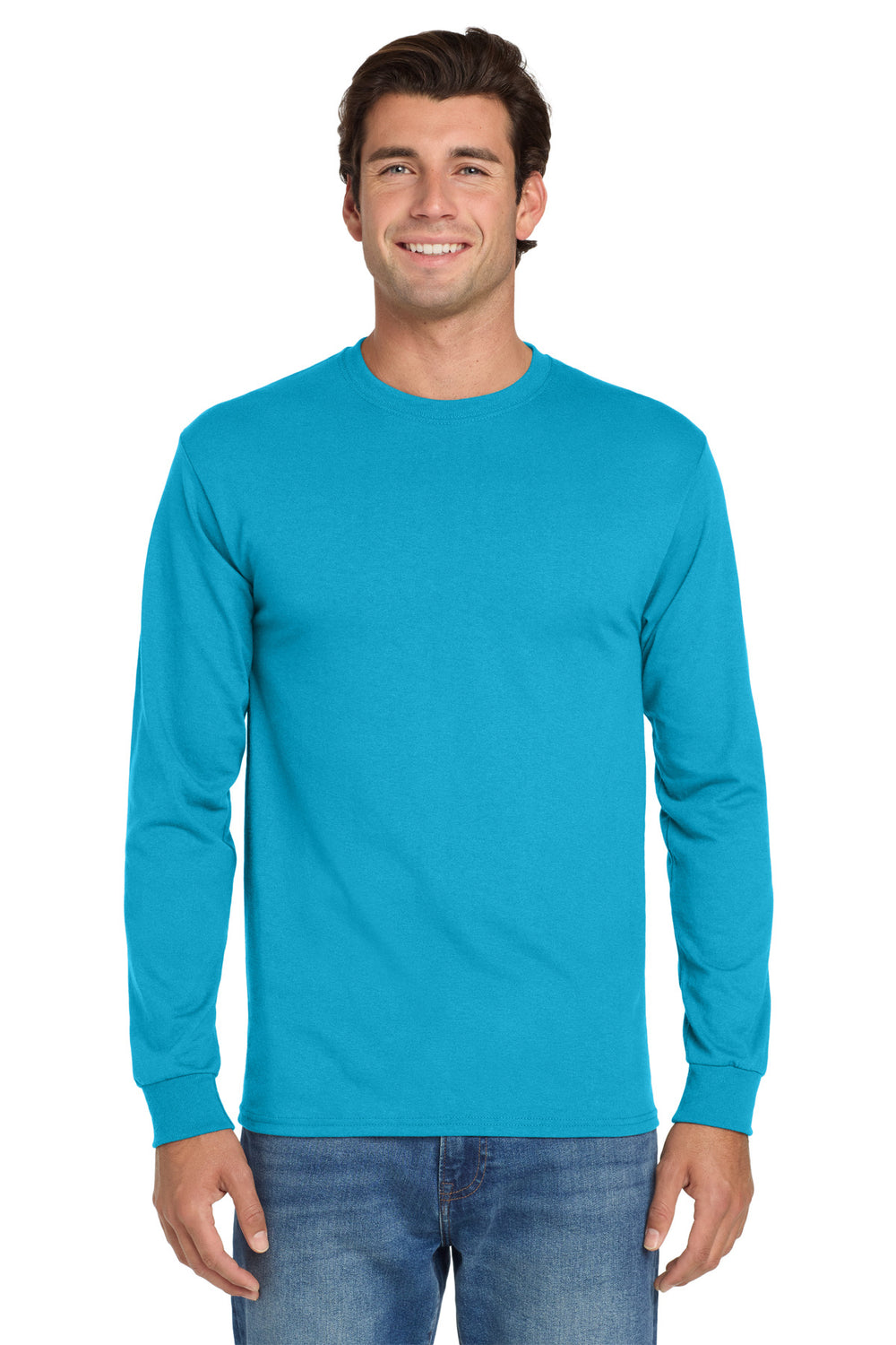 Jerzees® Dri-Power® 50/50 Cotton/Poly Long Sleeve T-Shirt - California Blue - 2XL