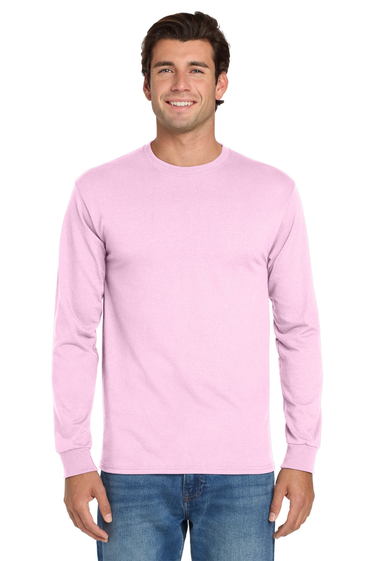 Jerzees® Dri-Power® 50/50 Cotton/Poly Long Sleeve T-Shirt - Classic Pink - S
