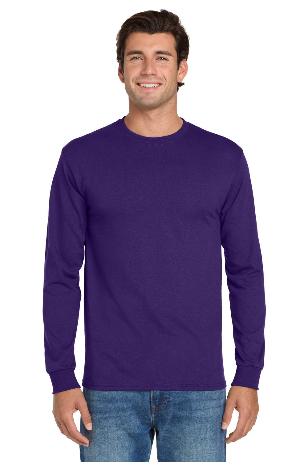 Jerzees® Dri-Power® 50/50 Cotton/Poly Long Sleeve T-Shirt - Deep Purple - 2XL