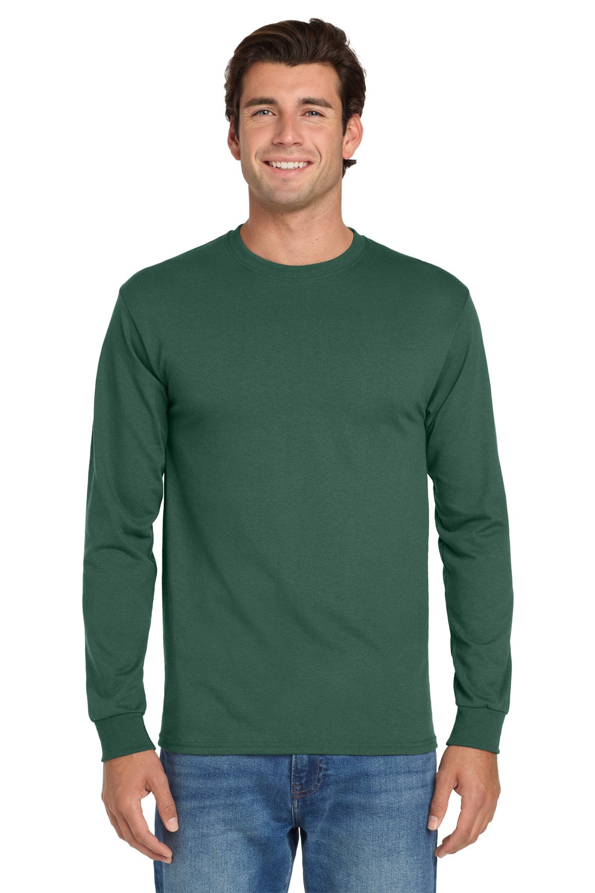 Jerzees® Dri-Power® 50/50 Cotton/Poly Long Sleeve T-Shirt - Forest Green - S
