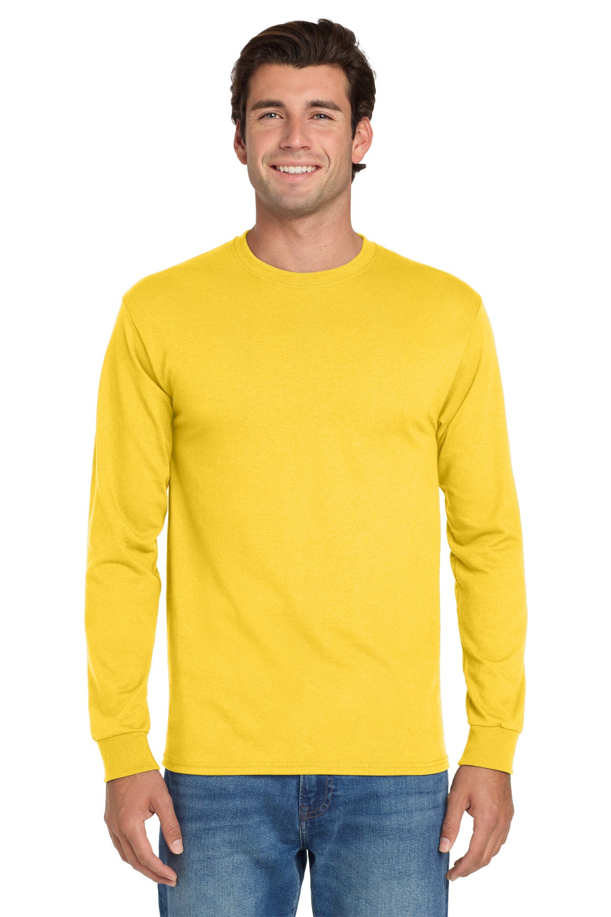 Jerzees® Dri-Power® 50/50 Cotton/Poly Long Sleeve T-Shirt - Island Yellow - 2XL