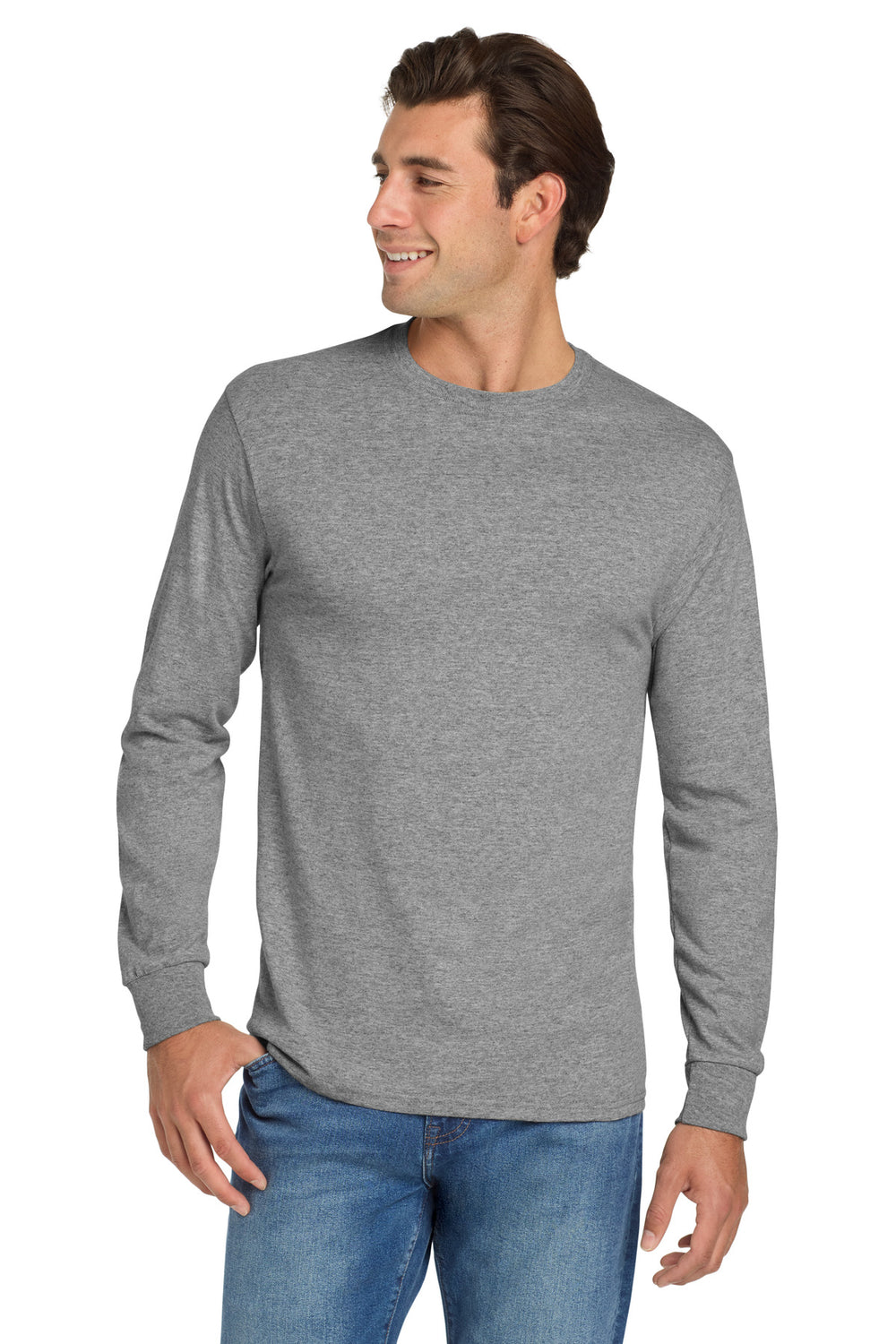 Jerzees® Dri-Power® 50/50 Cotton/Poly Long Sleeve T-Shirt - Oxford - S