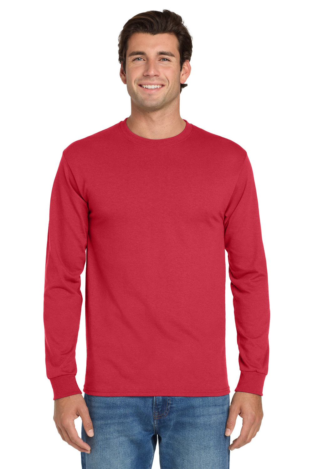 Jerzees® Dri-Power® 50/50 Cotton/Poly Long Sleeve T-Shirt - True Red - S