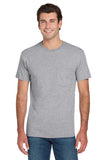Jerzees® Dri-Power® 50/50 Cotton/Poly Pocket T-Shirt - Athletic Heather - 2XL