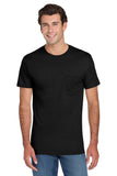 Jerzees® Dri-Power® 50/50 Cotton/Poly Pocket T-Shirt - Black - S