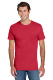 Jerzees® Dri-Power® 50/50 Cotton/Poly Pocket T-Shirt - True Red - S