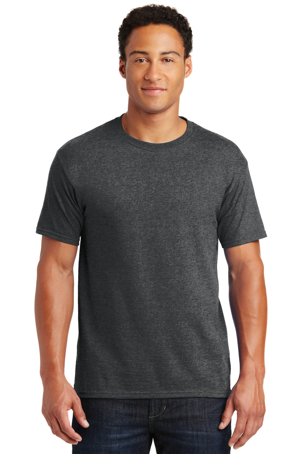 Jerzees® Dri-Power® 50/50 Cotton/Poly T-Shirt - Black Heather - S