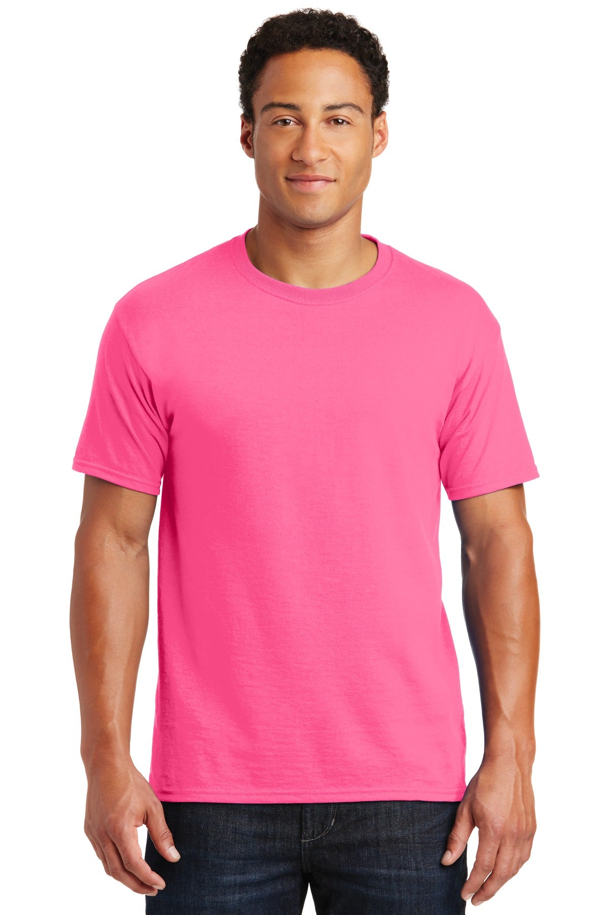 Jerzees® Dri-Power® 50/50 Cotton/Poly T-Shirt - Neon Pink - S