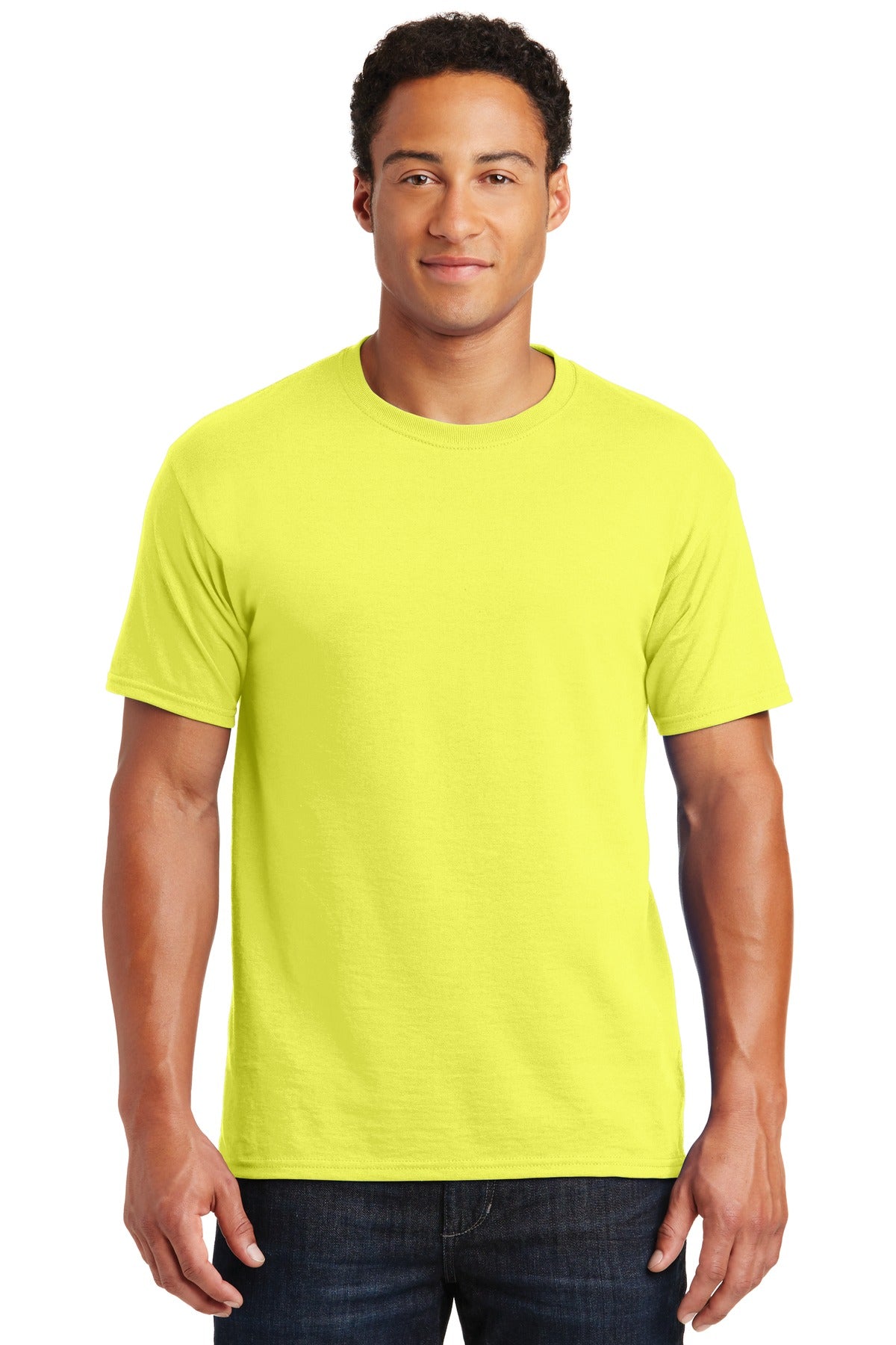 Jerzees® Dri-Power® 50/50 Cotton/Poly T-Shirt - Neon Yellow - S