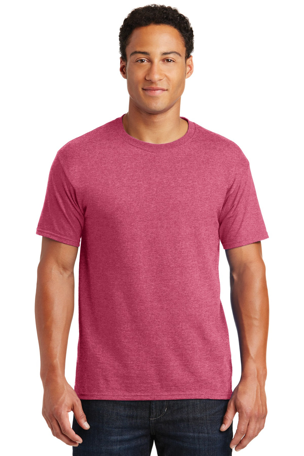 Jerzees® Dri-Power® 50/50 Cotton/Poly T-Shirt - Vintage Heather Red - S