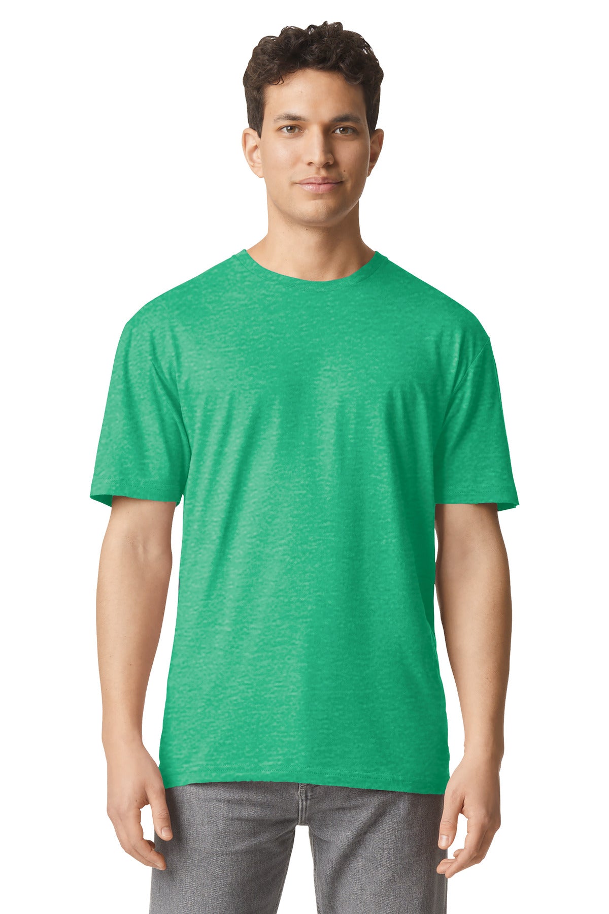 Gildan® Light Cotton Tee - Heather Irish Green - XS