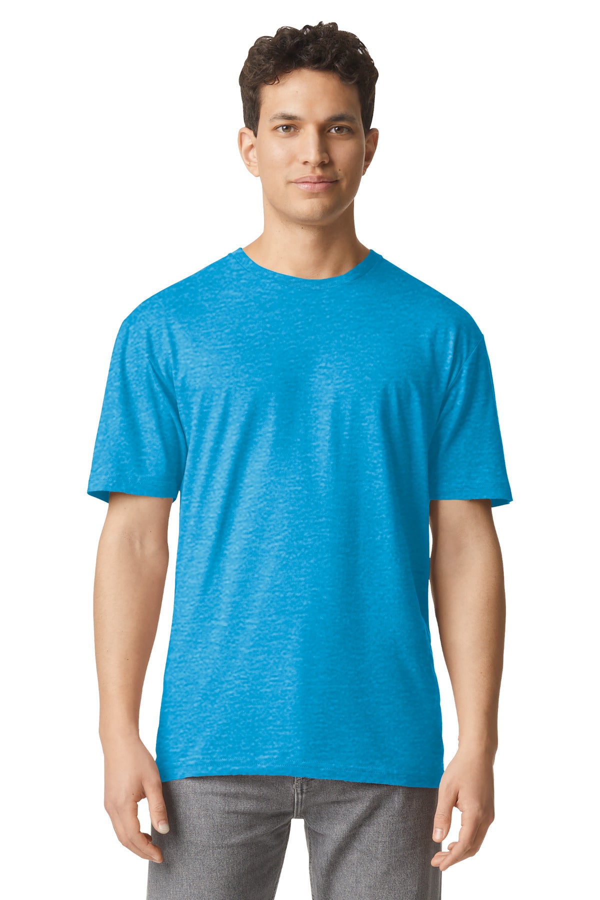 Gildan® Light Cotton Tee - Heather Sapphire - XS
