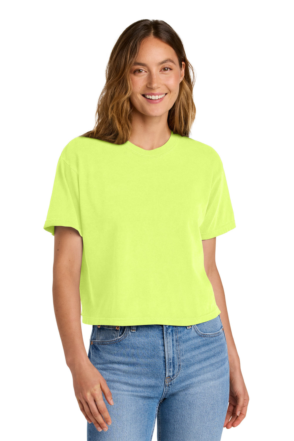 Comfort Colors® Women’s Heavyweight Boxy Tee - Neon Lemon - 2XL