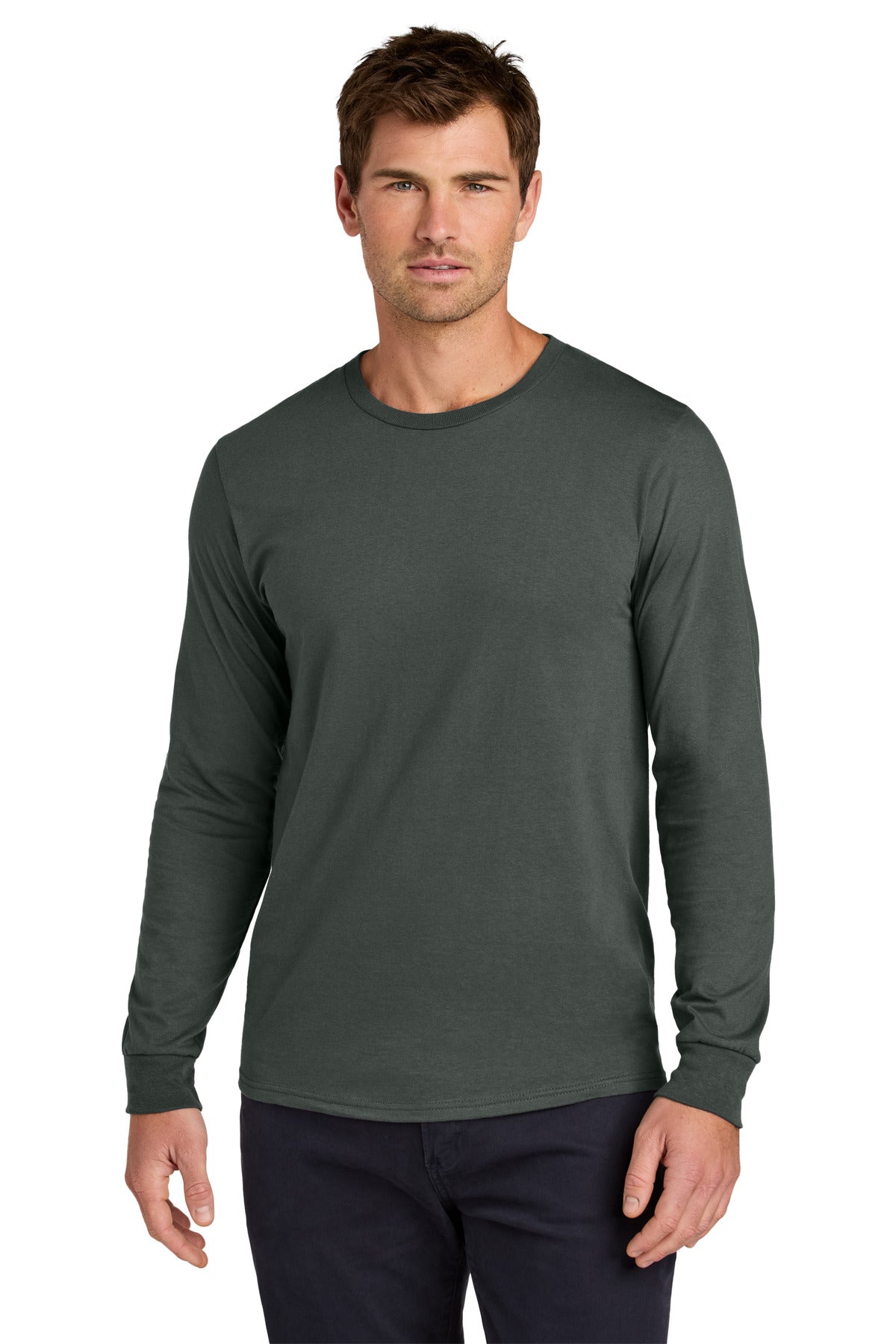 Jerzees Classics® Unisex Cotton Long Sleeve T-Shirt - Charcoal Grey - S