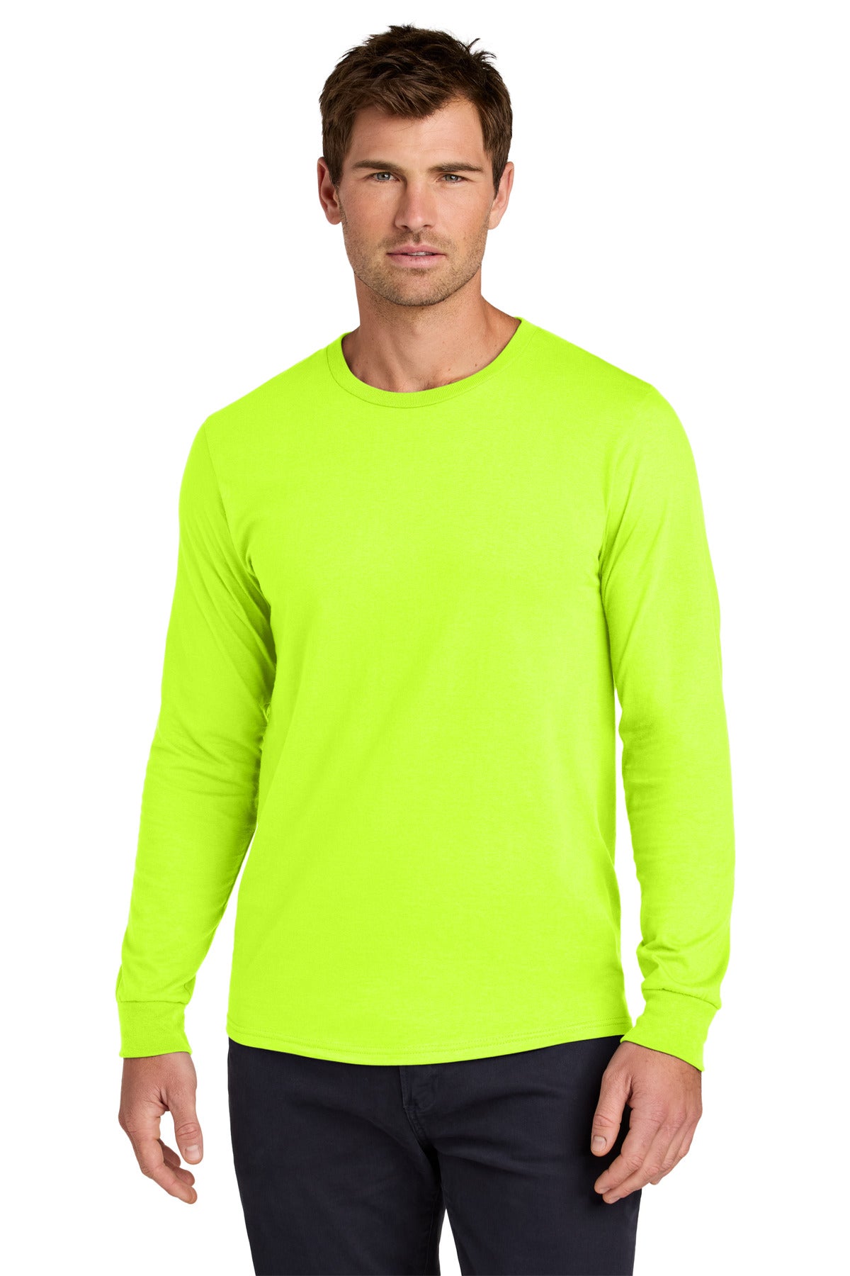 Jerzees Classics® Unisex Cotton Long Sleeve T-Shirt - Safety Green - S