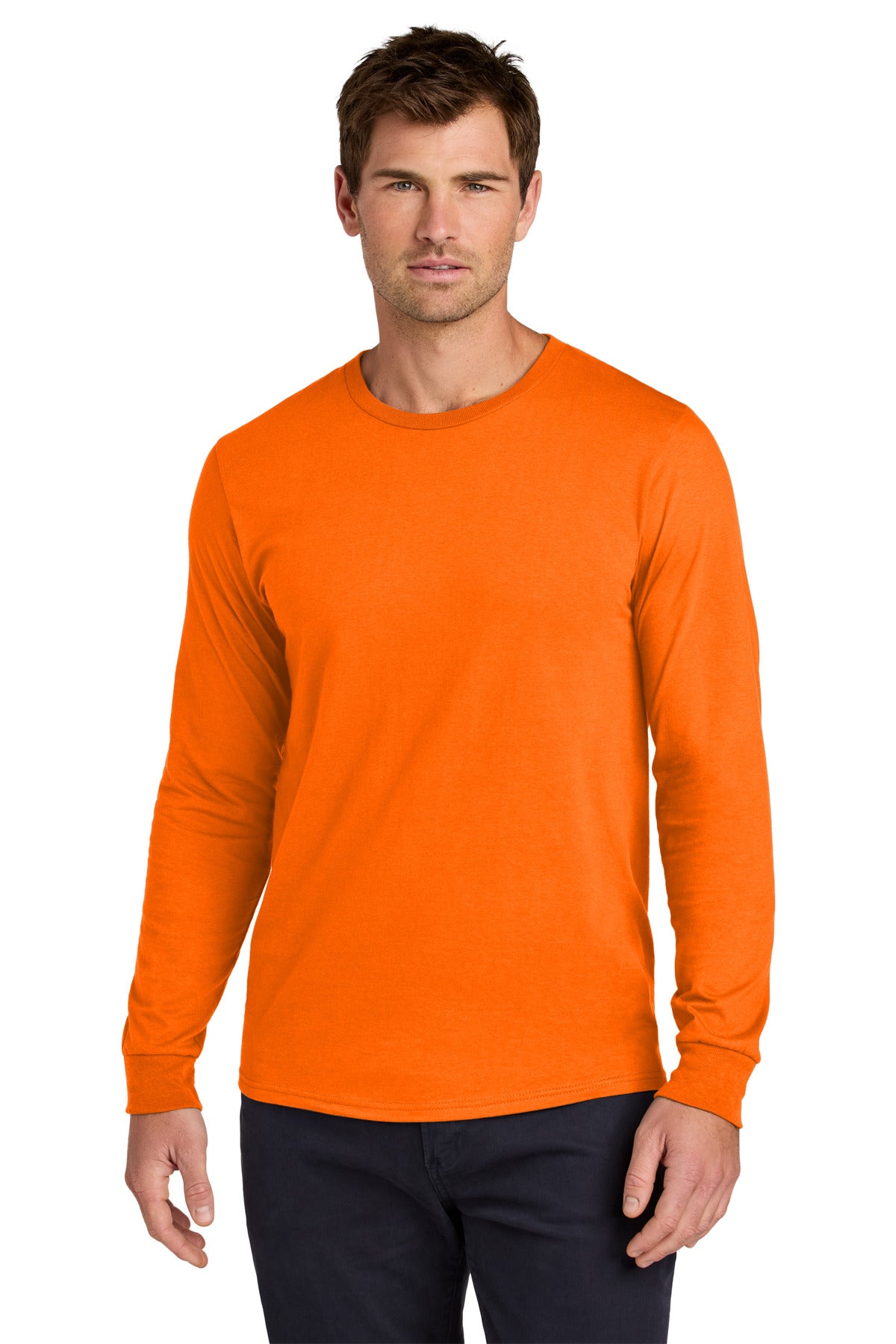 Jerzees Classics® Unisex Cotton Long Sleeve T-Shirt - Safety Orange - S