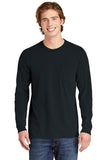 Comfort Colors® Heavyweight Ring Spun Long Sleeve Pocket Tee - Black - S