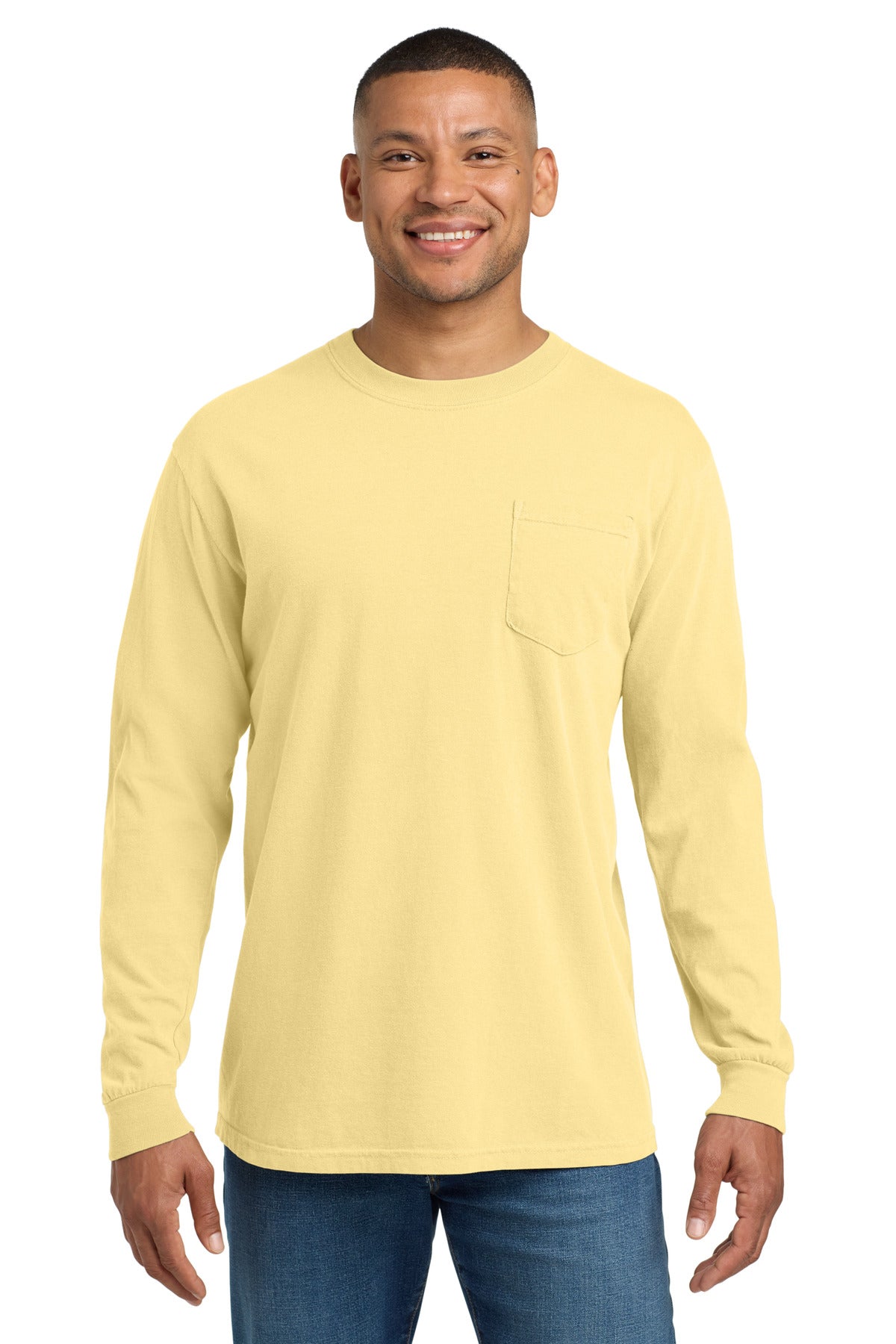 Comfort Colors® Heavyweight Ring Spun Long Sleeve Pocket Tee - Butter - 2XL