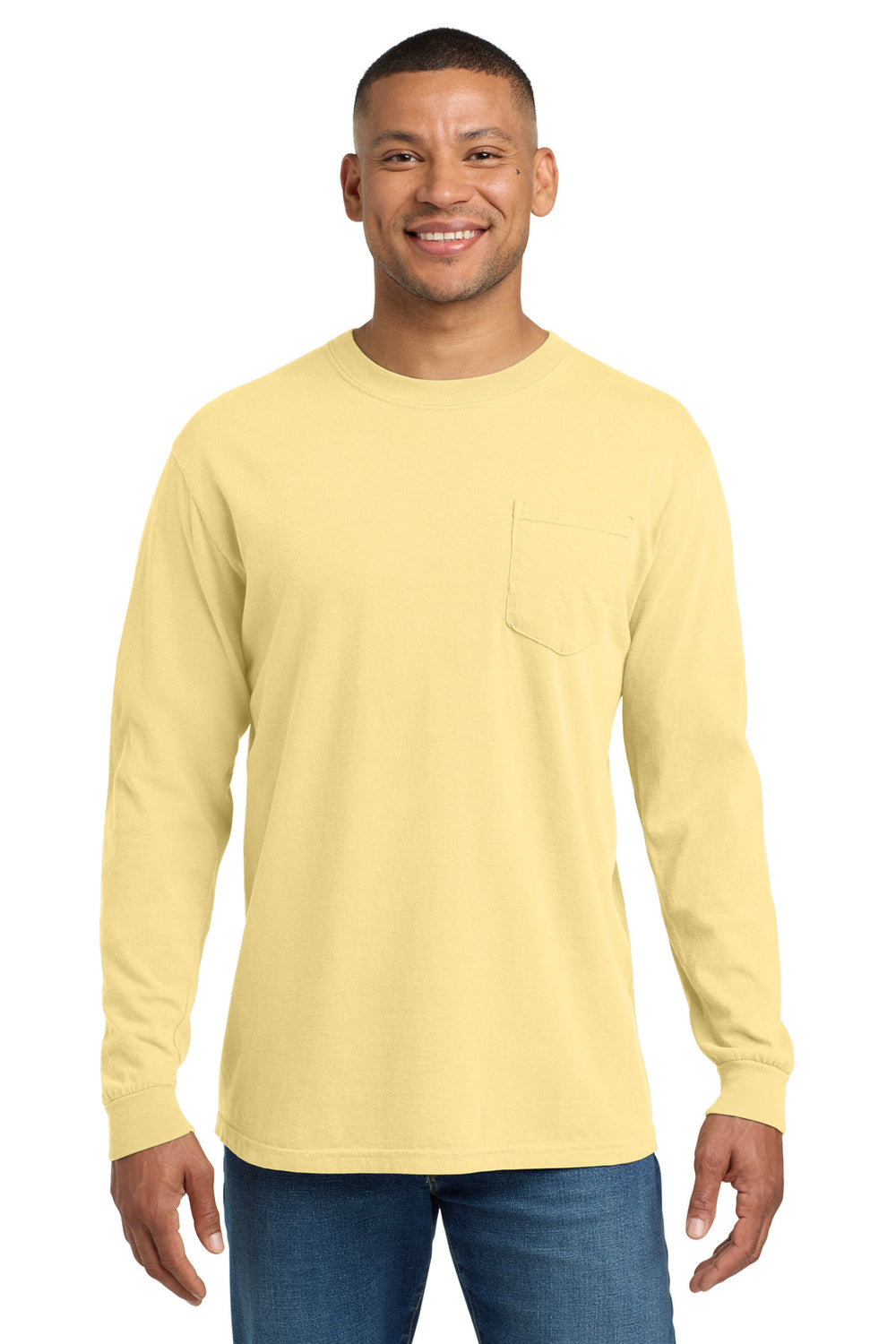 Comfort Colors® Heavyweight Ring Spun Long Sleeve Pocket Tee - Butter - 2XL