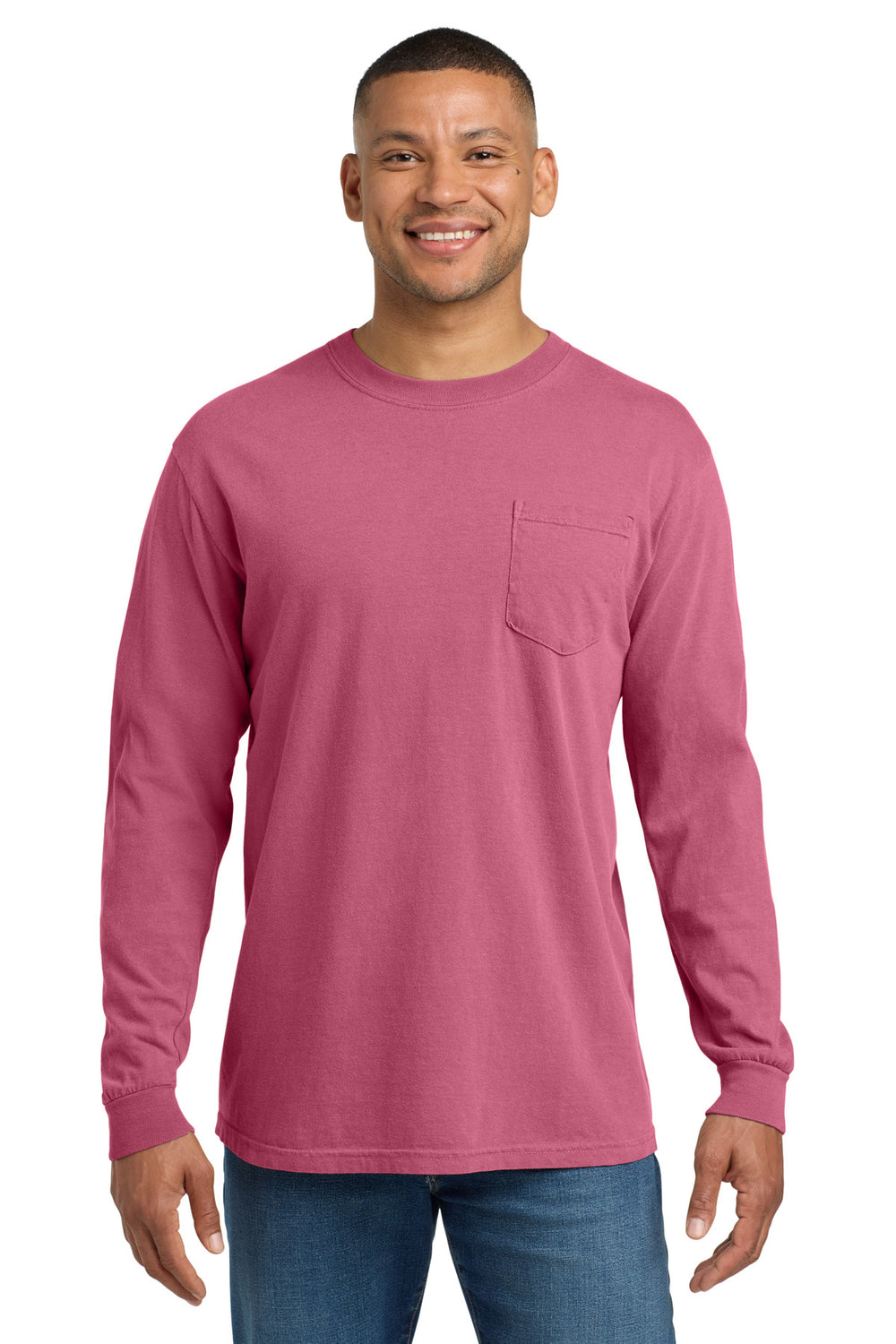 Comfort Colors® Heavyweight Ring Spun Long Sleeve Pocket Tee - Crunchberry - 2XL