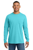 Comfort Colors® Heavyweight Ring Spun Long Sleeve Pocket Tee - Lagoon - 2XL