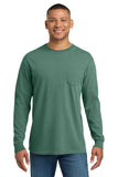 Comfort Colors® Heavyweight Ring Spun Long Sleeve Pocket Tee - Light Green - S