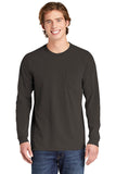 Comfort Colors® Heavyweight Ring Spun Long Sleeve Pocket Tee - Pepper - S