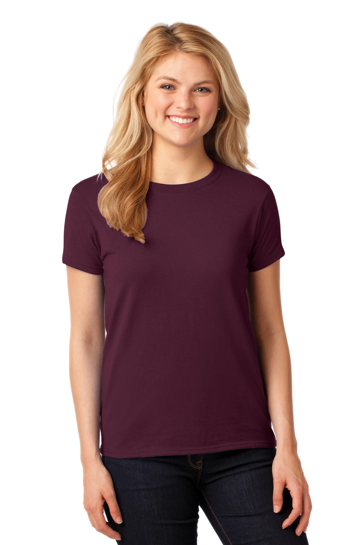 Gildan® Women's Heavy Cotton™ 100% Cotton T-Shirt - Maroon - S