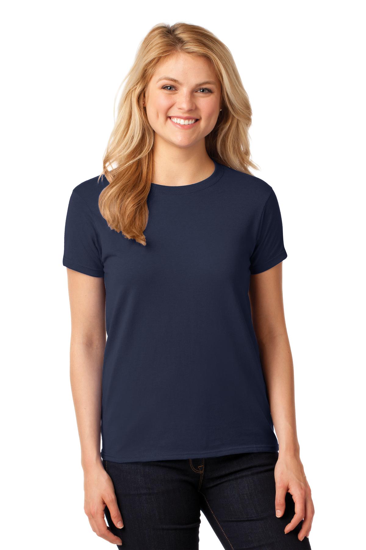 Gildan® Women's Heavy Cotton™ 100% Cotton T-Shirt - Navy - S