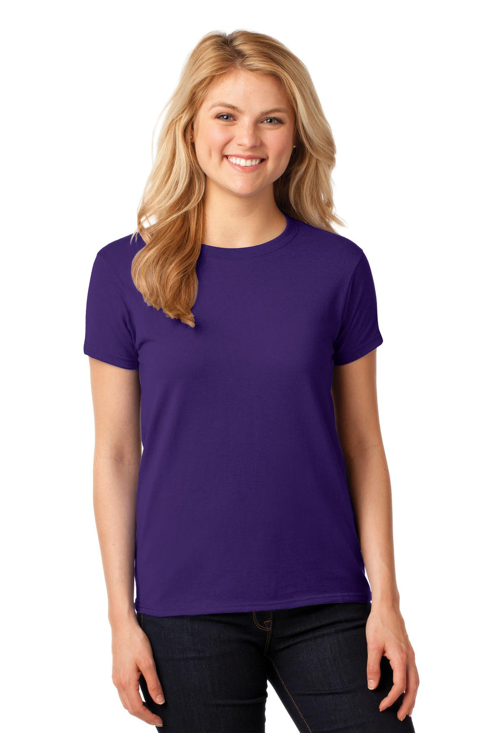 Gildan® Women's Heavy Cotton™ 100% Cotton T-Shirt - Purple - S