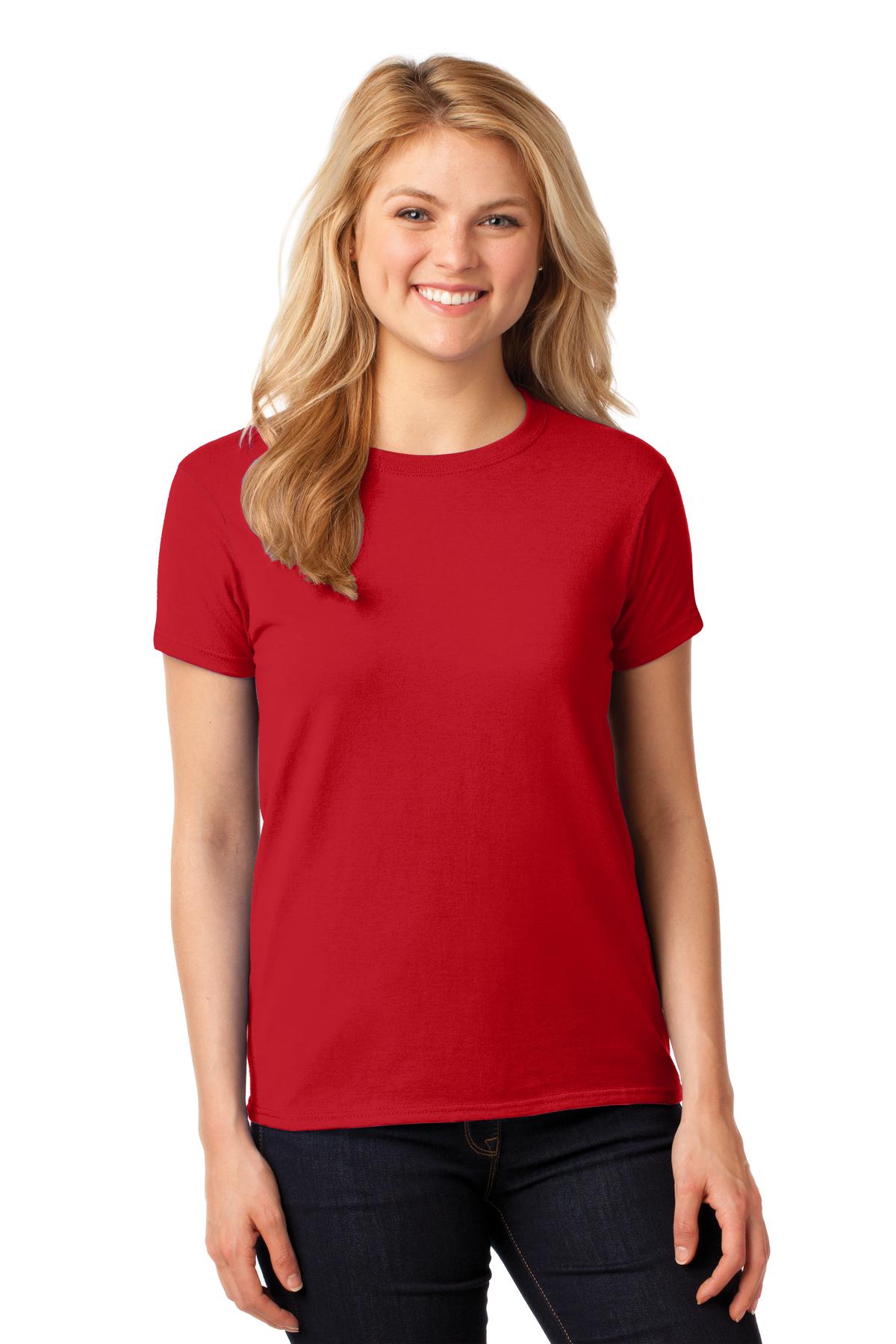 Gildan® Women's Heavy Cotton™ 100% Cotton T-Shirt - Red - S