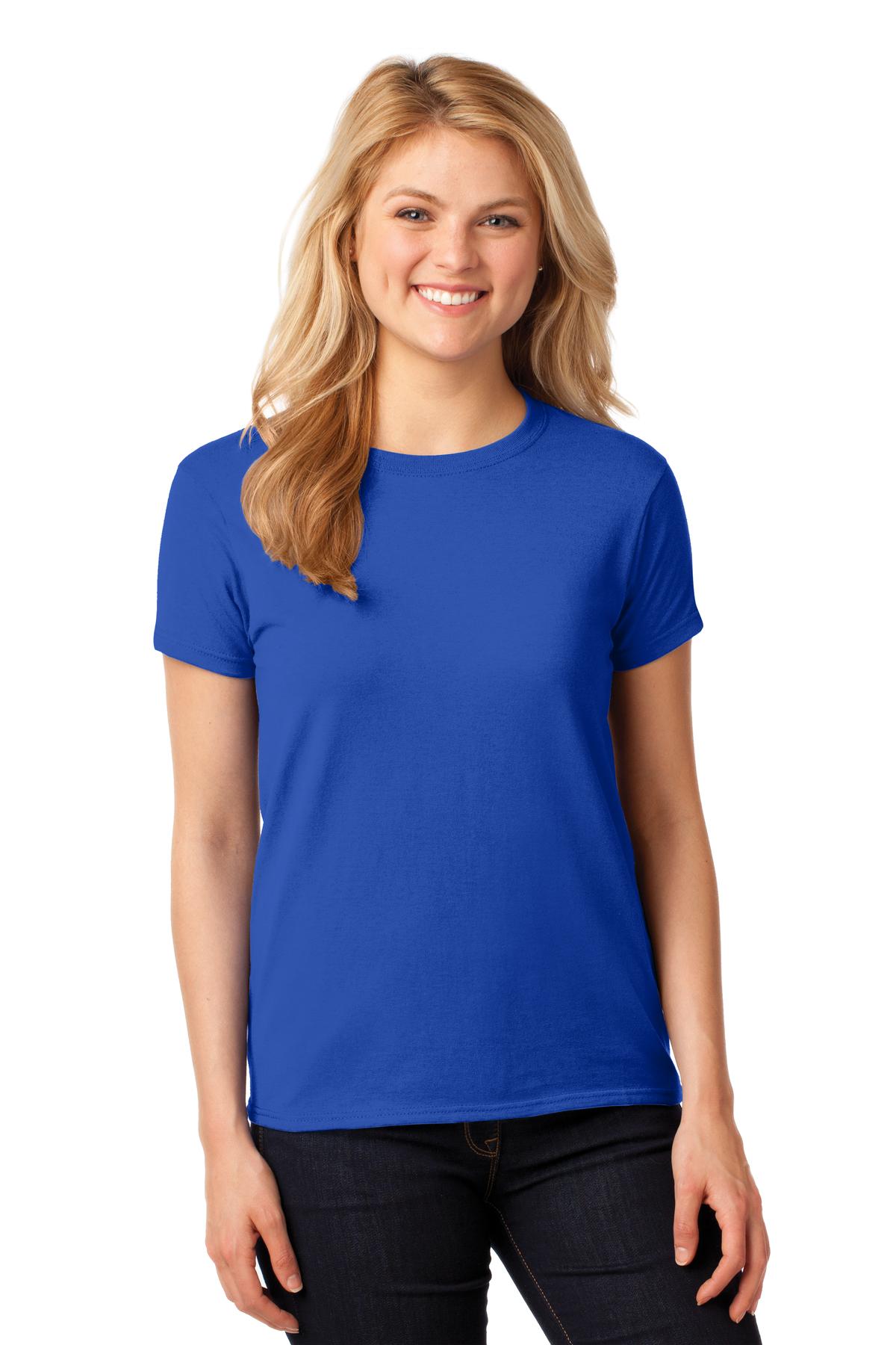 Gildan® Women's Heavy Cotton™ 100% Cotton T-Shirt - Royal - S