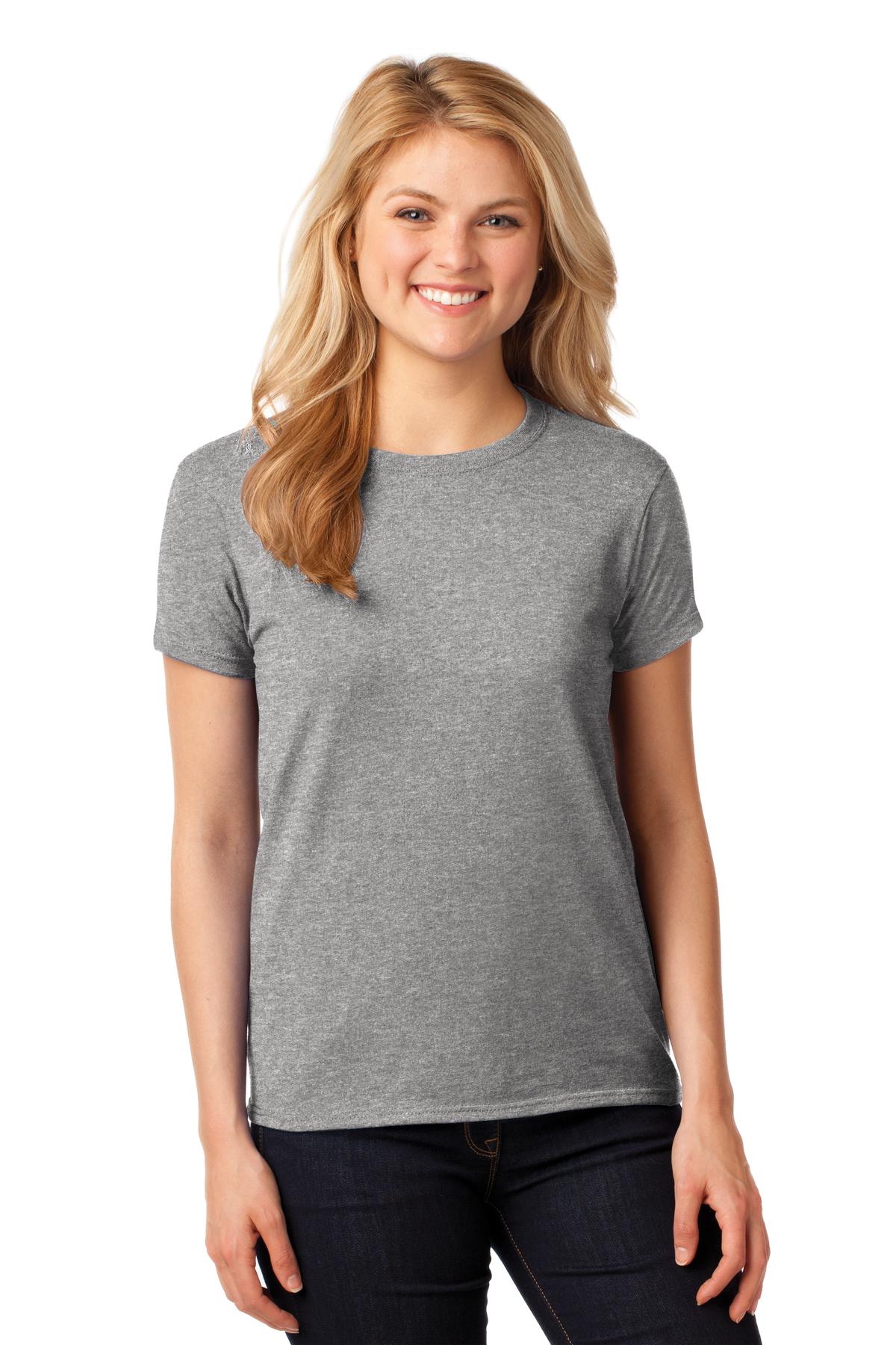 Gildan® Women's Heavy Cotton™ 100% Cotton T-Shirt - Sport Grey - S