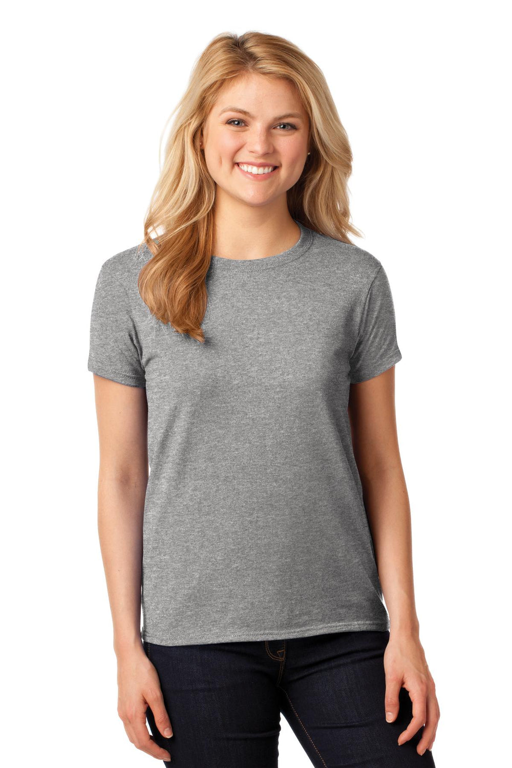Gildan® Women's Heavy Cotton™ 100% Cotton T-Shirt - Sport Grey - S