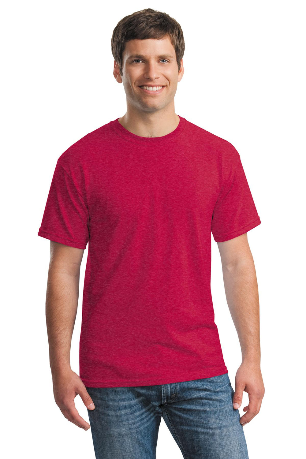 Gildan® Heavy Cotton™ 100% Cotton T-Shirt - Heather Red - S