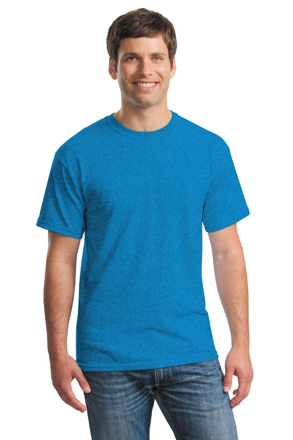 Gildan® Heavy Cotton™ 100% Cotton T-Shirt - Heather Sapphire - S
