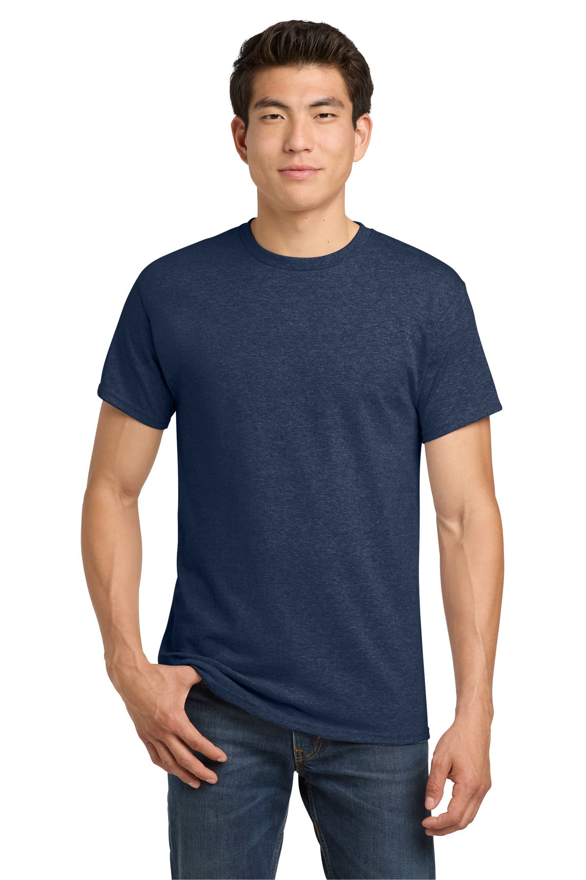 Gildan® Heavy Cotton™ 100% Cotton T-Shirt - Heather Navy - 2XL